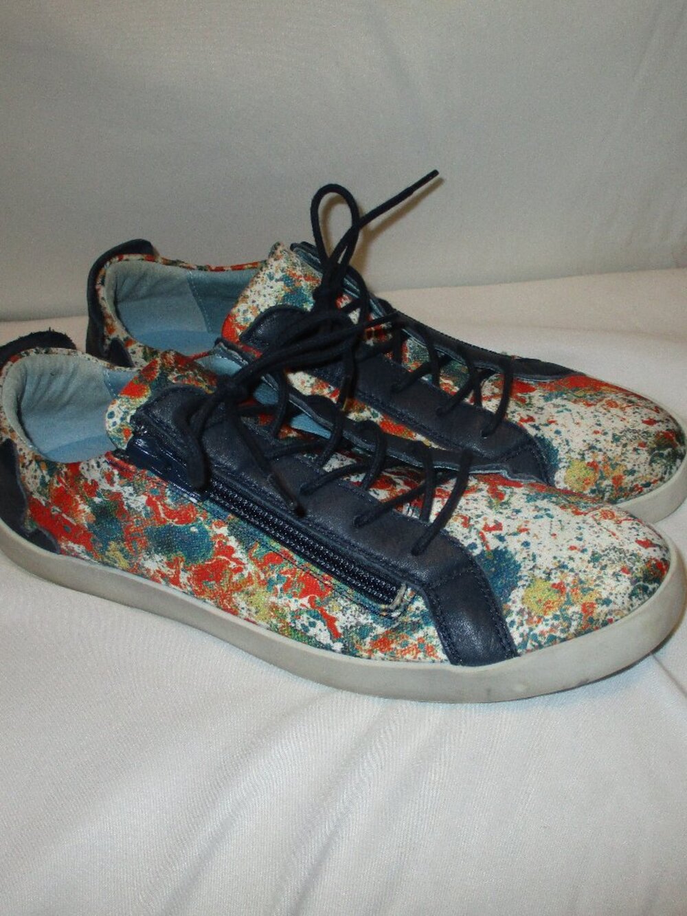 Cloud Footwear Vanessa Mid Sneakers Paint Splatter Leather Womens‎ 6 EU 36